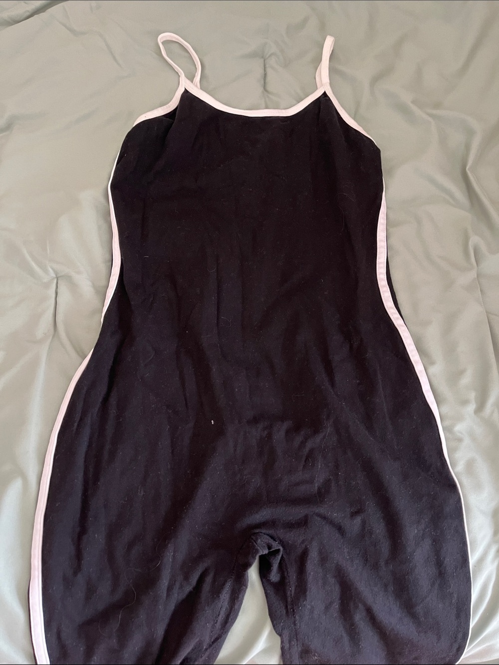 Fashion Nova Black Jumpsuit with Pink Trim